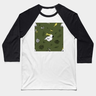 Cockatoos Green Baseball T-Shirt